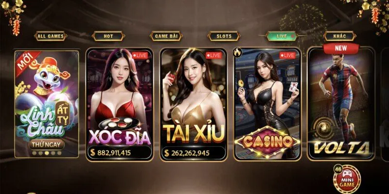 Cổng game có thiết kế giao diện bắt mắt